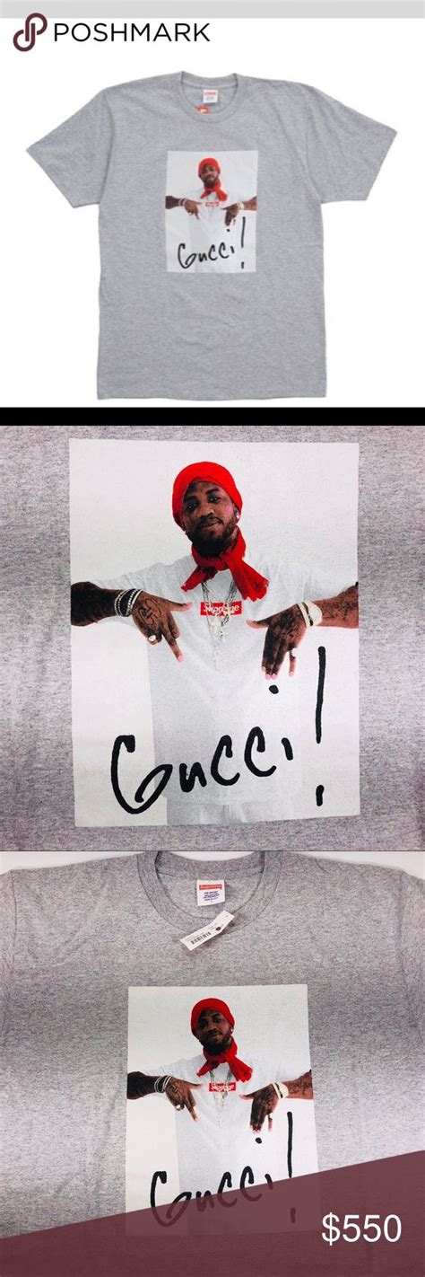 supreme gucci mane tee grey